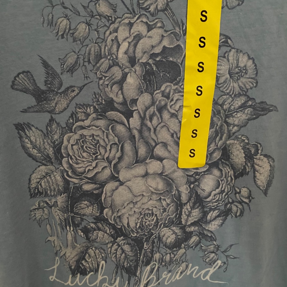 NWT Lucky Brand Graphic Floral Shirt Sz. Small - Picture 3 of 4